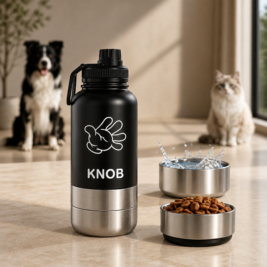 Adventure KNOB - 32oz - For Pets or People - 3-in-1, Travel Tumbler